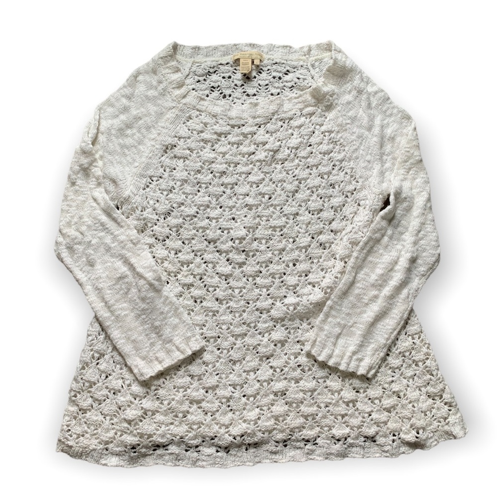 The Territory Ahead Cream Knit Pullover Sweater L